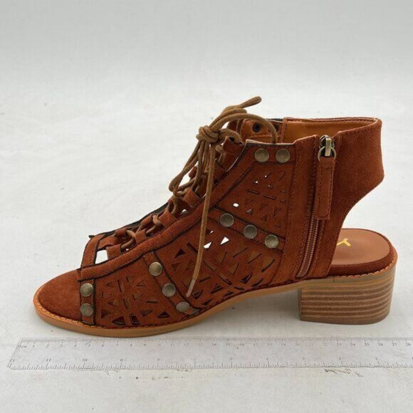YDN Brown Lace-Up Sandals - Picture 2 of 8